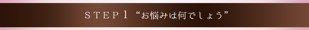 STEP1“お悩みは何でしょう”