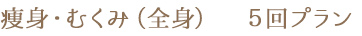 痩身・むくみ(全身) 5回プラン